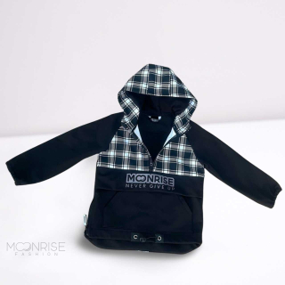 Detská softshell bunda - BW check